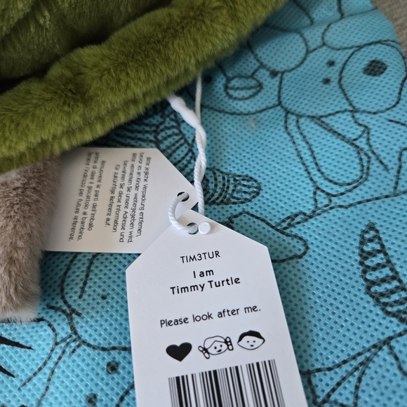 Rare Jellycat Timmy Turtle Stuffed Animal: 11" Ultra-Soft Plush W/ Dust Bag USA - Picture 6 of 7